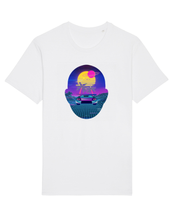 Retro Vapor Wave Man White