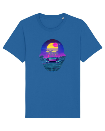 Retro Vapor Wave Man Royal Blue