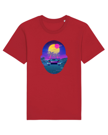 Retro Vapor Wave Man Red