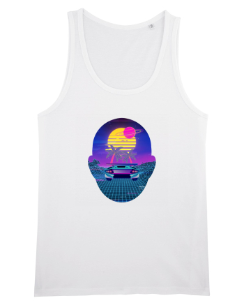 Retro Vapor Wave Man White