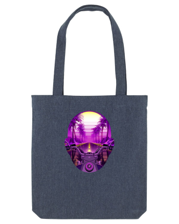Retro Vapor Wave Man Midnight Blue