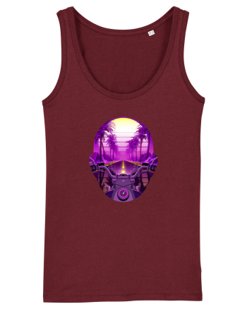 Retro Vapor Wave Man Burgundy