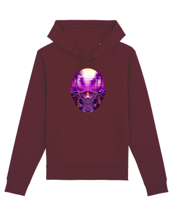 Retro Vapor Wave Man Burgundy