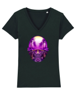 Retro Vapor Wave Man Tricou mânecă scurtă guler V Damă Evoker