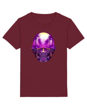 Retro Vapor Wave Man Burgundy