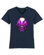 Retro Vapor Wave Man Tricou mânecă scurtă guler V Bărbat Presenter