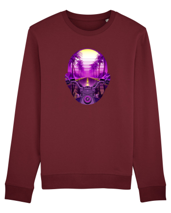 Retro Vapor Wave Man Burgundy