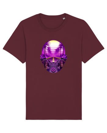 Retro Vapor Wave Man Burgundy