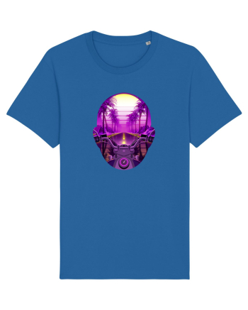 Retro Vapor Wave Man Royal Blue
