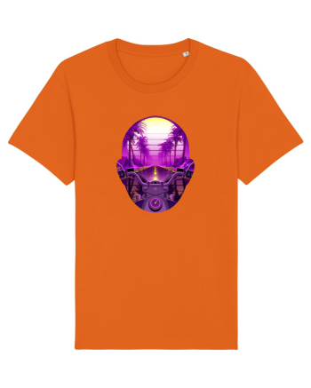 Retro Vapor Wave Man Bright Orange