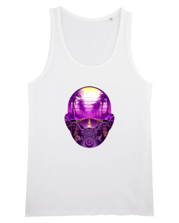 Retro Vapor Wave Man White