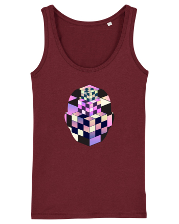 Retro Vapor Wave Man Burgundy