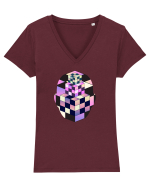 Retro Vapor Wave Man Tricou mânecă scurtă guler V Damă Evoker