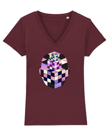 Retro Vapor Wave Man Burgundy
