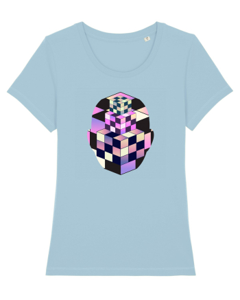 Retro Vapor Wave Man Sky Blue