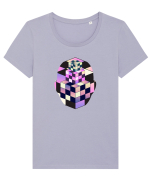 Retro Vapor Wave Man Tricou mânecă scurtă guler larg fitted Damă Expresser