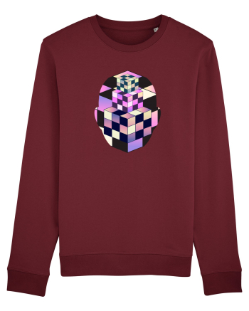 Retro Vapor Wave Man Burgundy