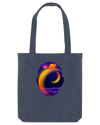 Retro Vapor Wave Man Midnight Blue