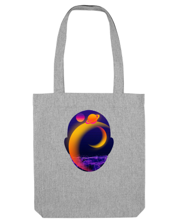 Retro Vapor Wave Man Heather Grey