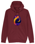 Retro Vapor Wave Man Hanorac cu fermoar Unisex Connector