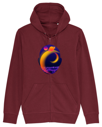 Retro Vapor Wave Man Burgundy