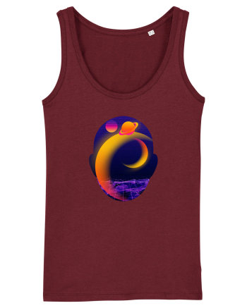 Retro Vapor Wave Man Burgundy