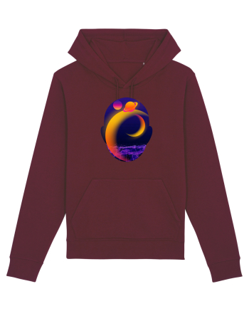 Retro Vapor Wave Man Burgundy