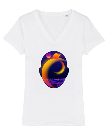 Retro Vapor Wave Man White