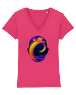 Retro Vapor Wave Man Tricou mânecă scurtă guler V Damă Evoker