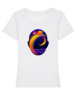 Retro Vapor Wave Man Tricou mânecă scurtă guler larg fitted Damă Expresser