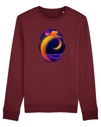 Retro Vapor Wave Man Burgundy