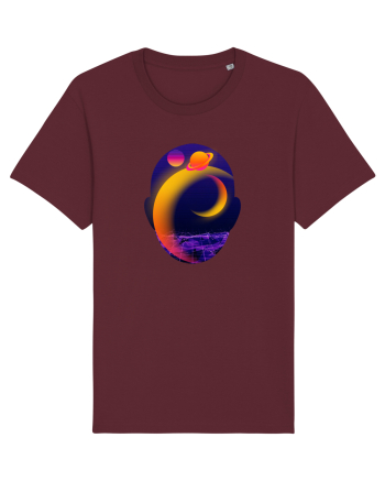 Retro Vapor Wave Man Burgundy