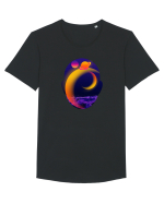 Retro Vapor Wave Man Tricou mânecă scurtă guler larg Bărbat Skater