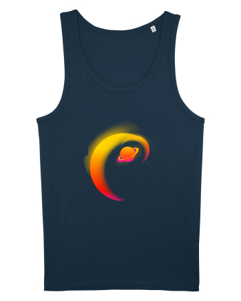 Retro Vapor Wave Man Navy