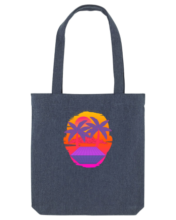 Retro Vapor Wave Man Midnight Blue