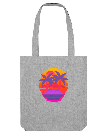 Retro Vapor Wave Man Heather Grey