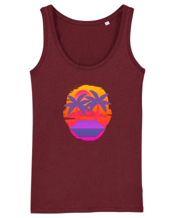 Retro Vapor Wave Man Burgundy