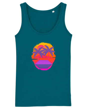 Retro Vapor Wave Man Ocean Depth