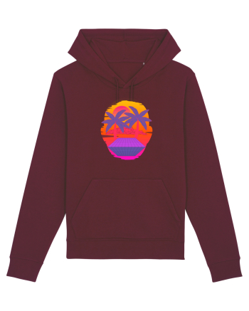 Retro Vapor Wave Man Burgundy