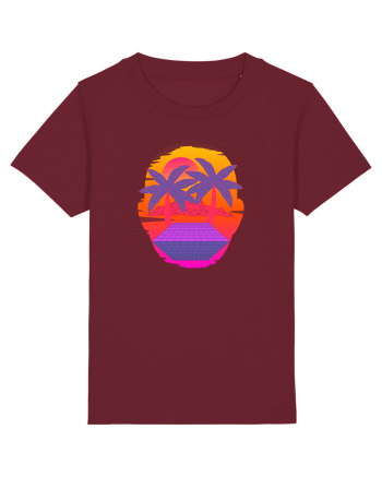Retro Vapor Wave Man Burgundy