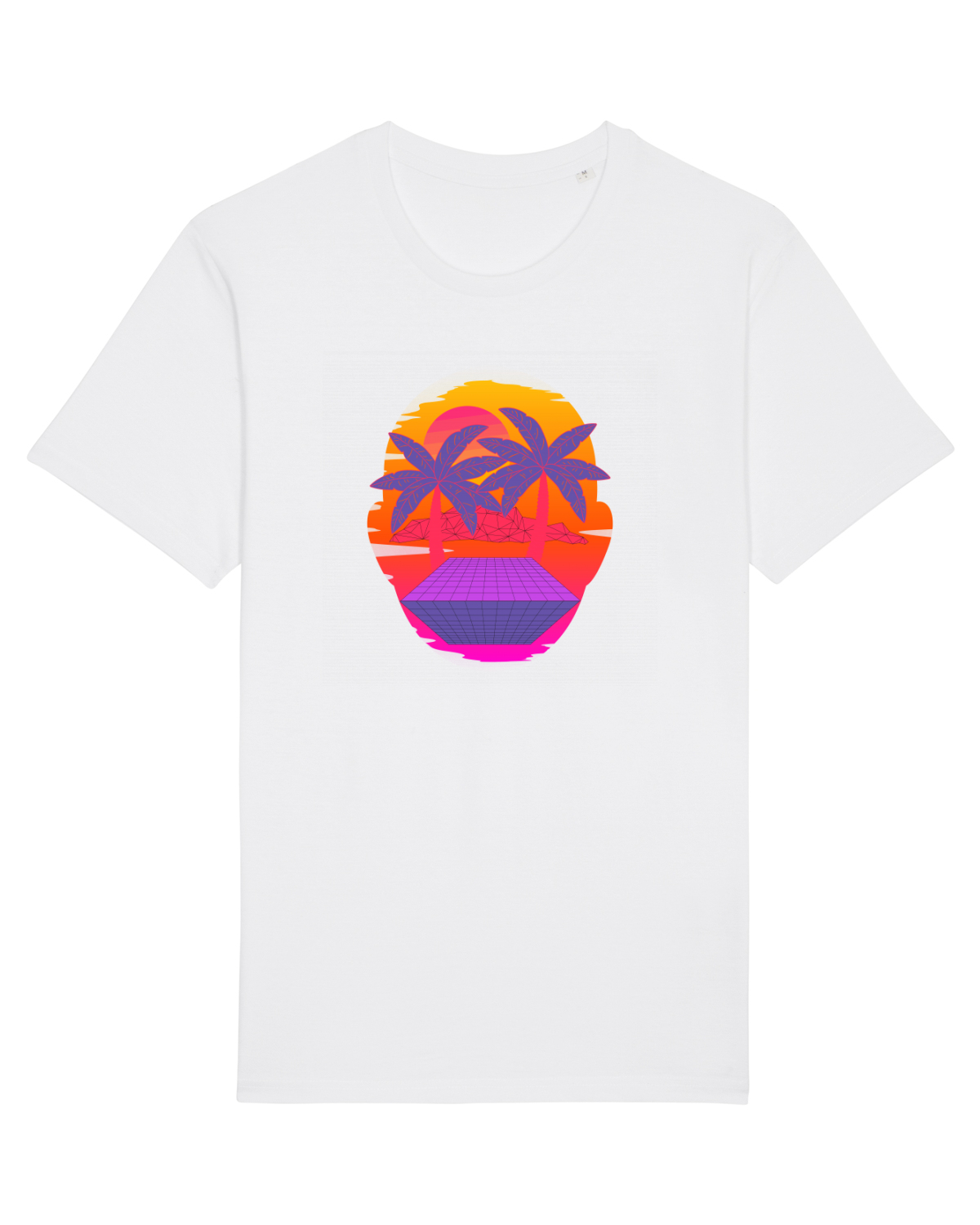 Tricou mânecă scurtă Unisex Rocker White