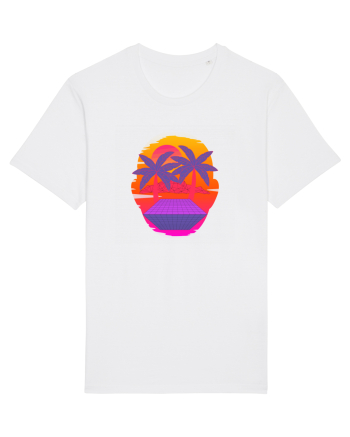 Retro Vapor Wave Man White