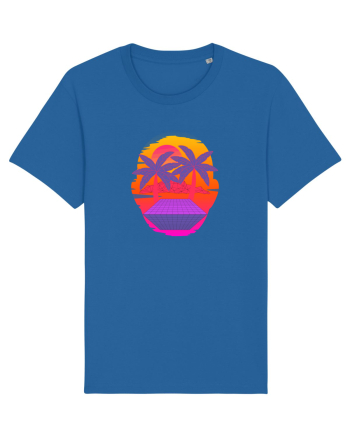 Retro Vapor Wave Man Royal Blue