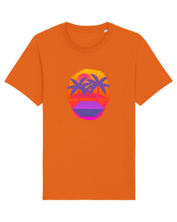 Retro Vapor Wave Man Bright Orange