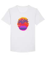 Retro Vapor Wave Man Tricou mânecă scurtă guler larg Bărbat Skater