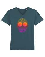 Retro Vapor Wave Man Tricou mânecă scurtă guler V Bărbat Presenter