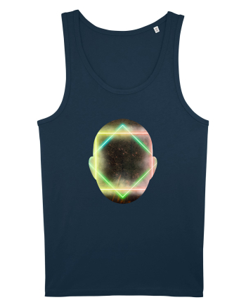 Retro Vapor Wave Man Navy