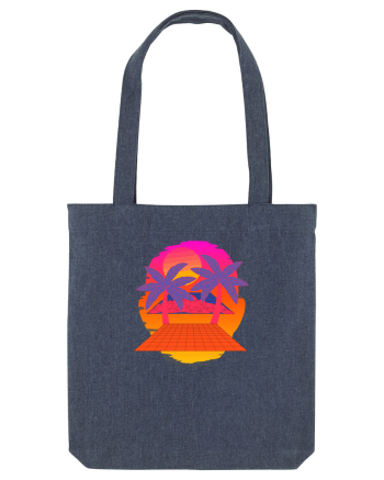 Retro Vapor Wave Man Midnight Blue
