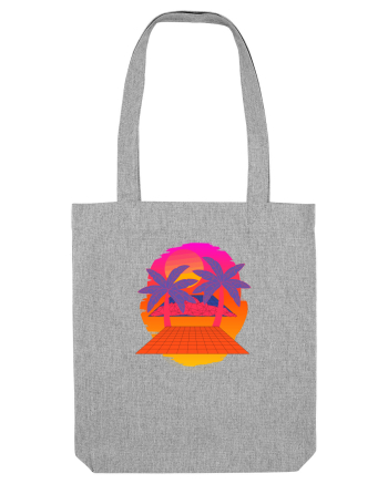 Retro Vapor Wave Man Heather Grey