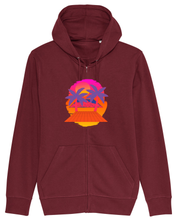 Retro Vapor Wave Man Burgundy